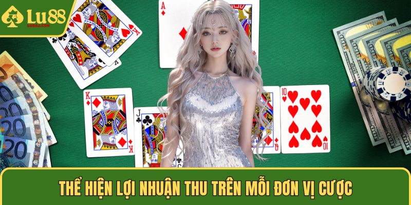 Thể hiện lợi nhuận thu trên mỗi đơn vị cược